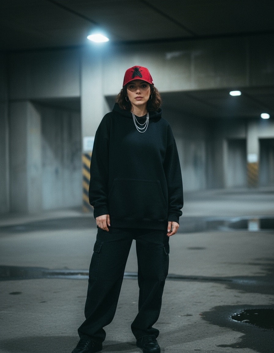 Red Suede Premium Trucker