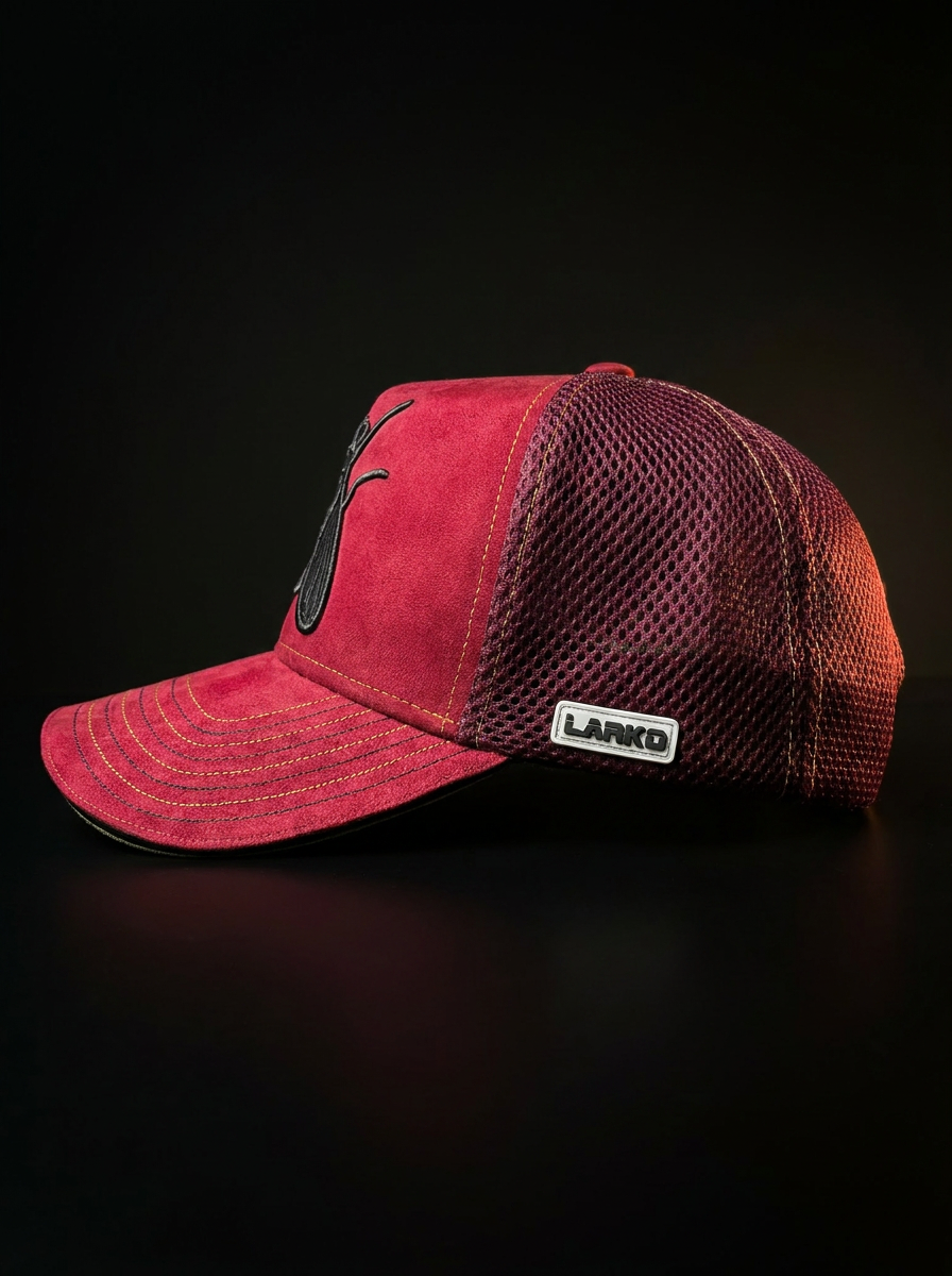 Red Suede Premium Trucker